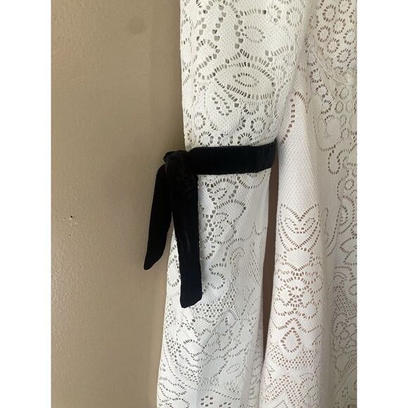 For Love & Lemons Araceli Vintage White Lace Doily Romantic Mini Dress Sz L NWT - Picture 10 of 13